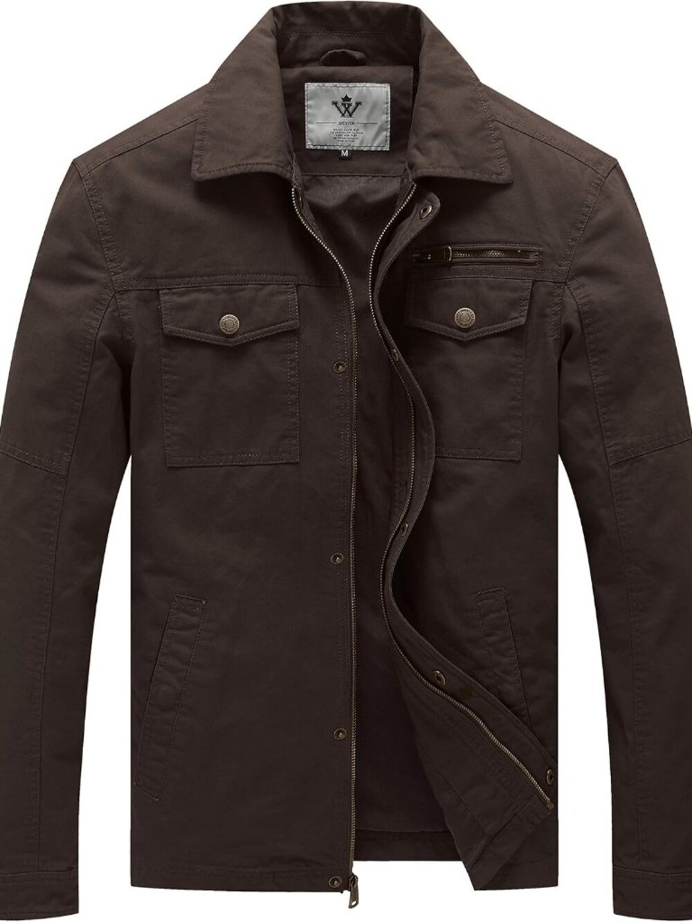 Men's Casual Canvas Cotton Military Lapel Jacket